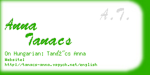 anna tanacs business card